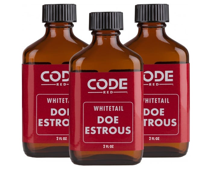 Code Blue Code Red Whitetail Doe Estrous Deer Scent - 3 Pack OA1325