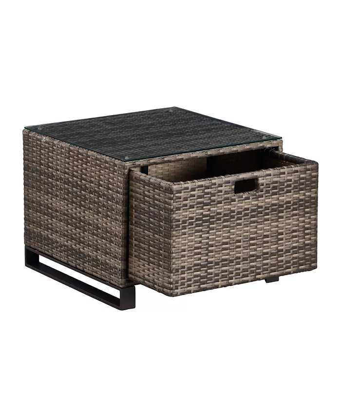 Tommy Hilfiger Oceanside Outdoor Side Table with Storage