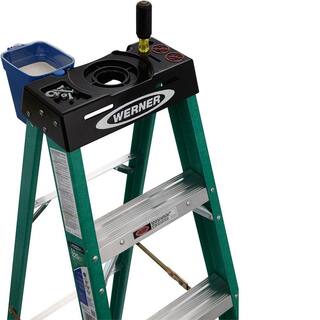 Werner 8 ft. Fiberglass Step Ladder 225 lb. Load Capacity Type II Duty Rating FS208