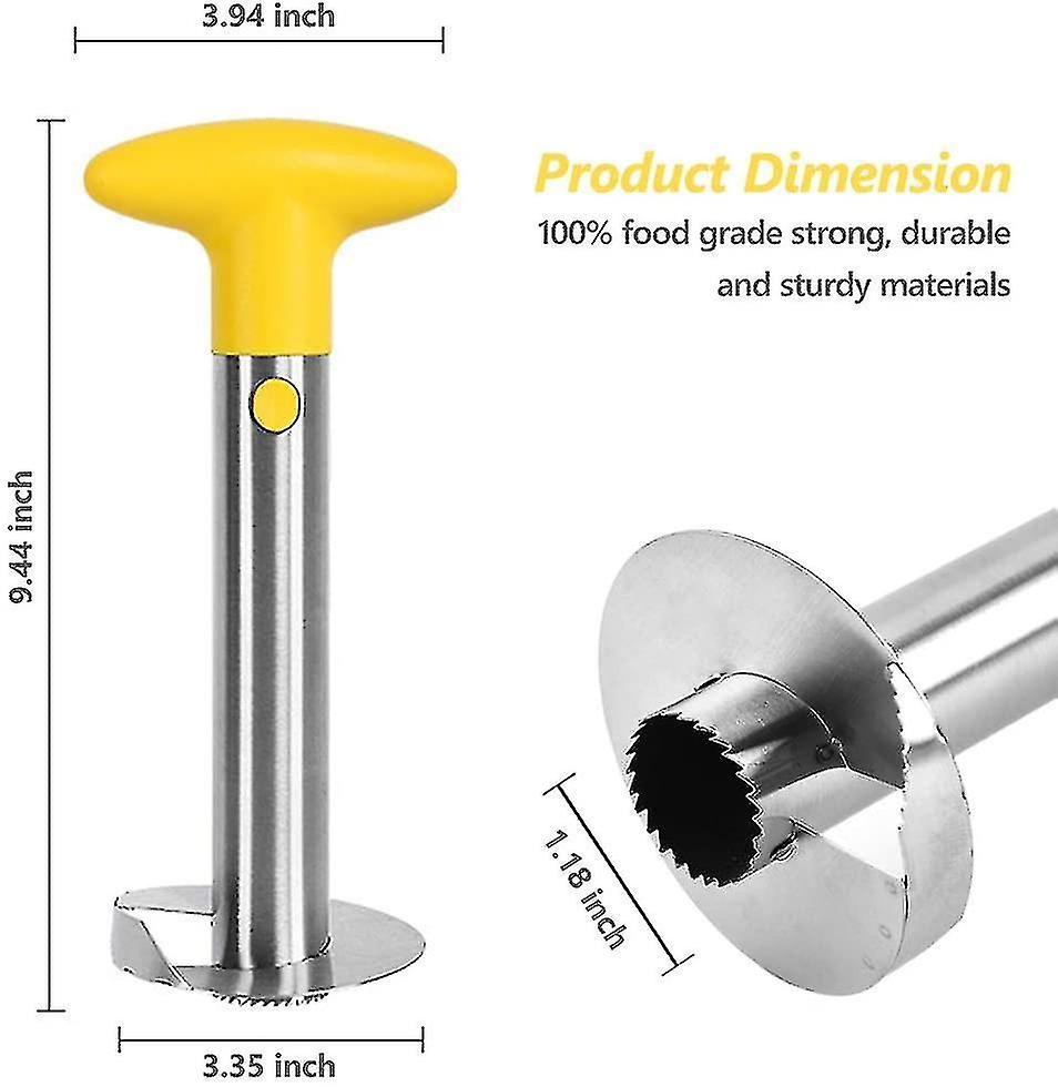 Pineapple Corer And Slicer Tool， 430 Stainless Steel Pineapple Cutter