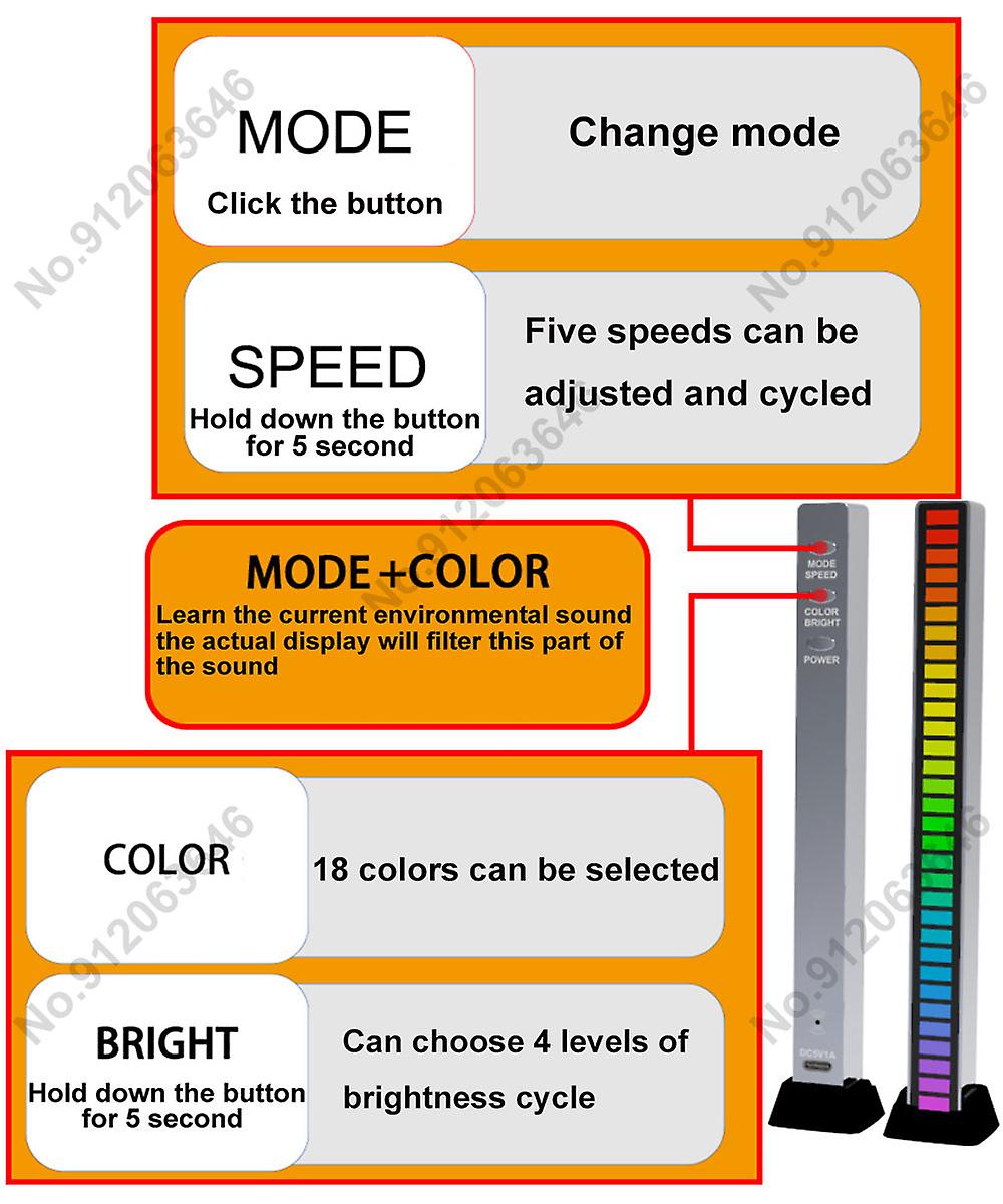 Rgb Music Sound Control Led Light App Control Pickup Voice Activated Rhythm Lights Color Ambient Led Light Bar Ambient Light