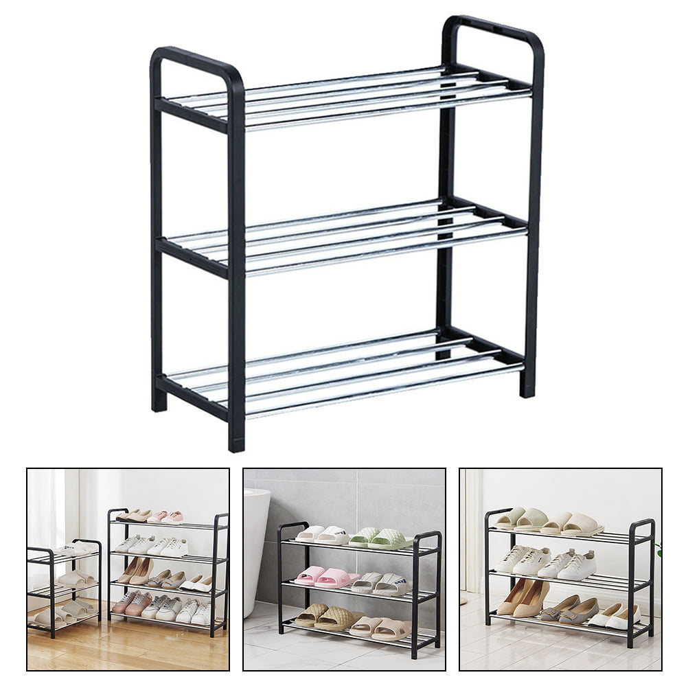 Hemoton Household Three-layer Shoe Storage Rack Durable 3-tier Shoe Rack Organizer