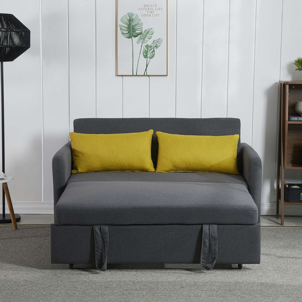 Twins Fabric Poll out Sofa Bed with Side Pocket