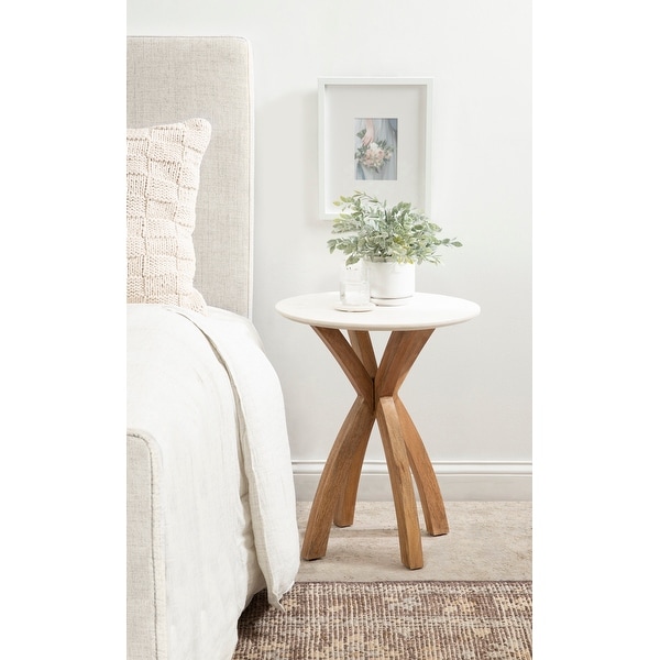 Kate and Laurel Soleyn Round Wood Side Table