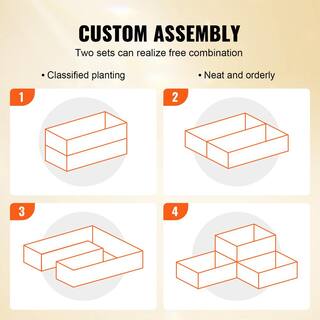 VEVOR Raised Garden Bed 8 ft. x 2 ft. x 1 ft. Wooden Planter Box with Open Base Outdoor Planting Boxes LDS2406025CM126UPV0