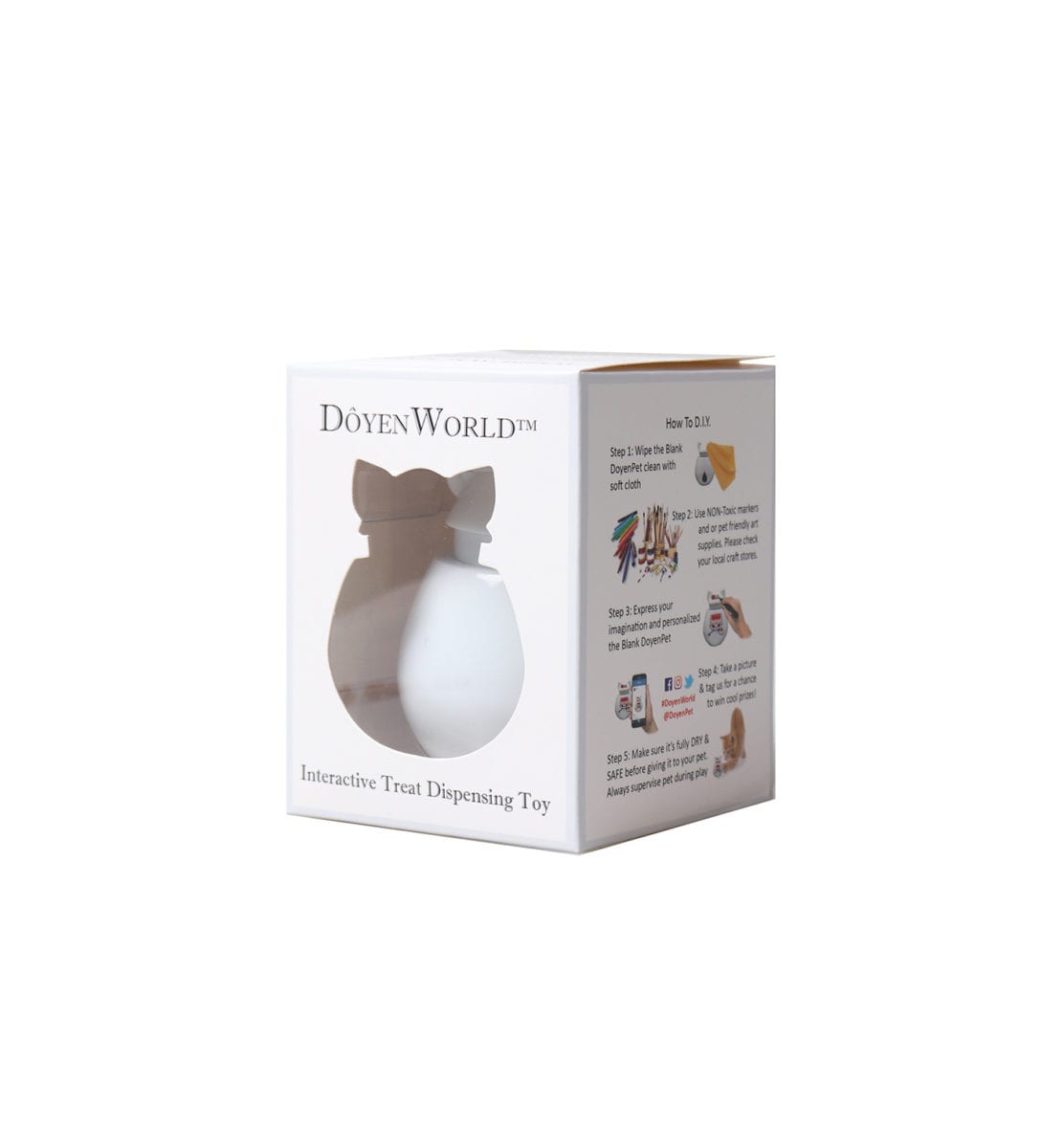 DoyenCat Express Yourself Treat Dispensing Toy for Dogs and Cats