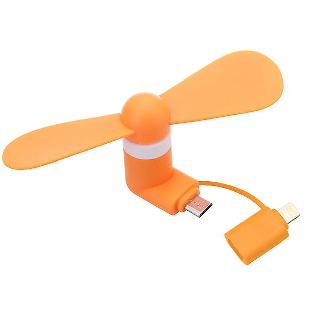 Portable Mini 2 In 1 Phone Fan For Iphone Android Micro Cooling Fan