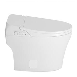 Icera Muse iWash 1-Piece 1.28 GPF Single Flush Elongated Toilet and Bidet in White Seat Included CS-20.01