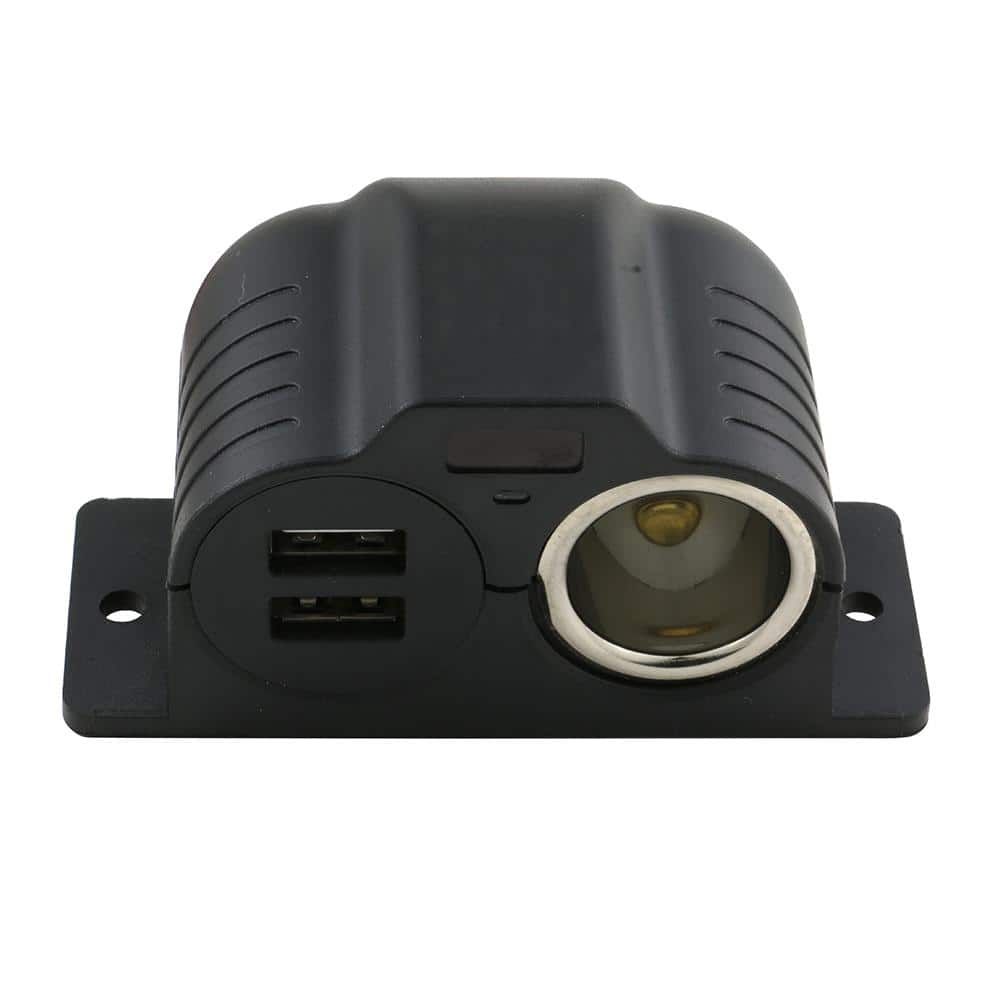 Armor All ArmorAll 12-Volt Power Socket with Dual USB AVT8-1002-BLK