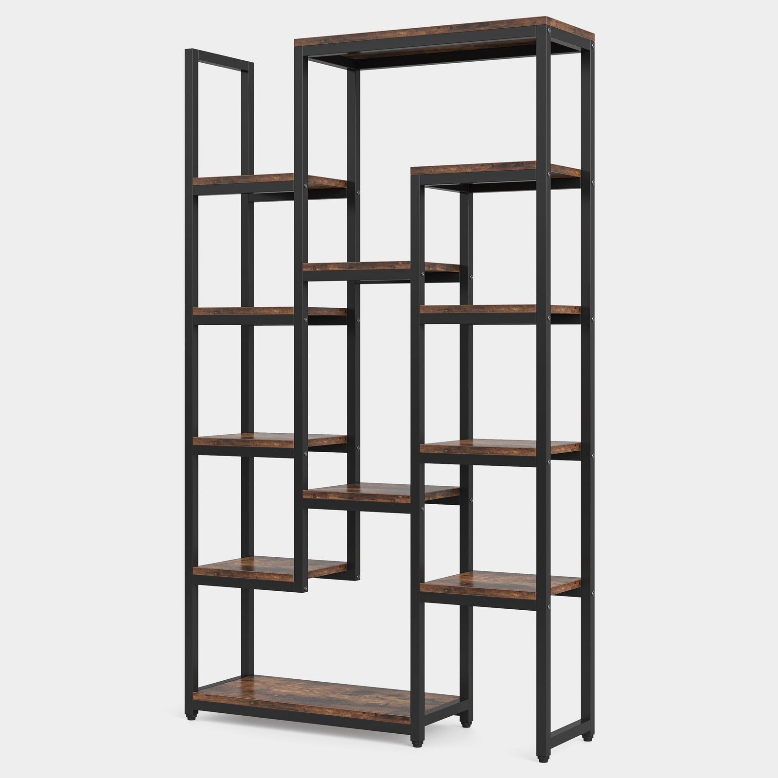 70.9 Bookshelf Display Bookcase with 12 Open Shelves