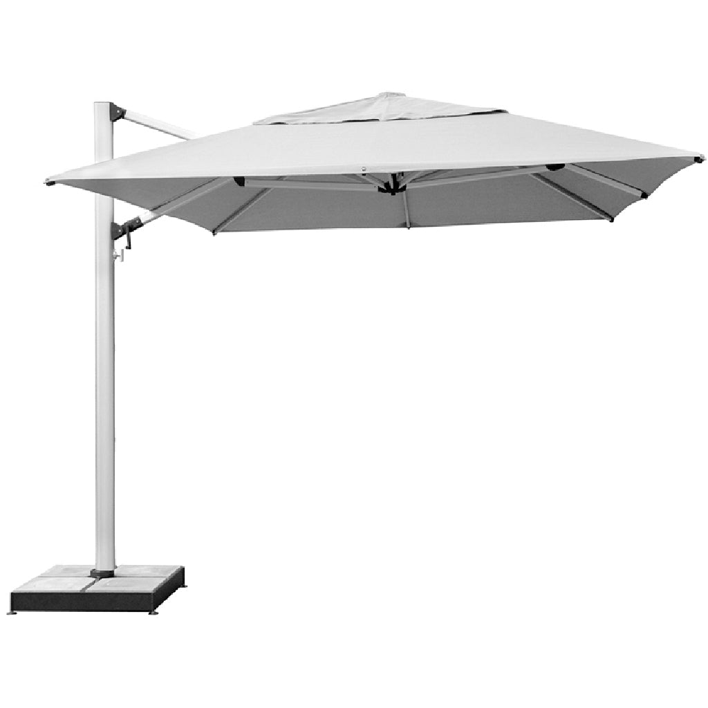 Polaris 13-Foot Cantilever Umbrella with Base - Treasure Garden Commercial Grade High-Performance in Slate