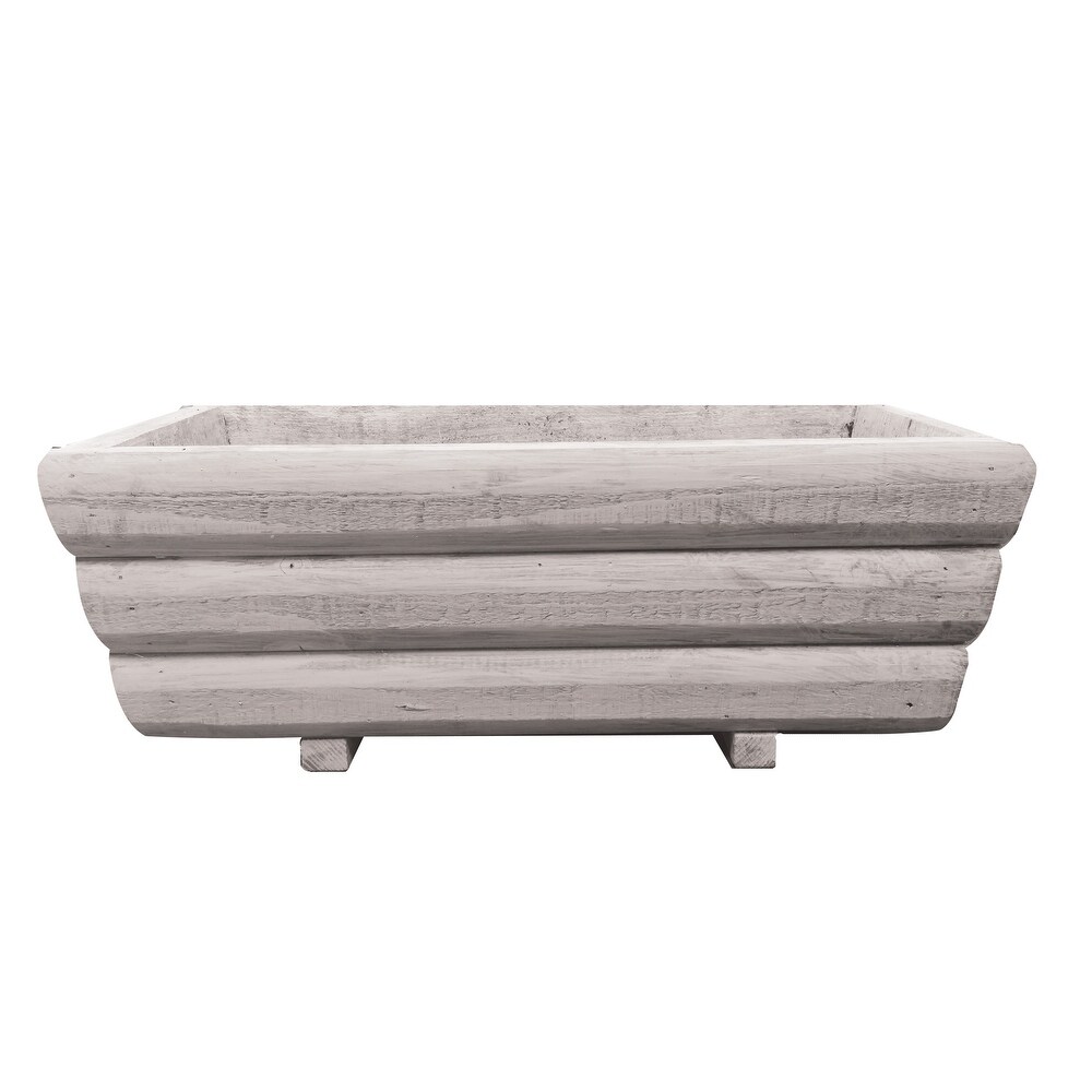 Whitewash Wood Planter