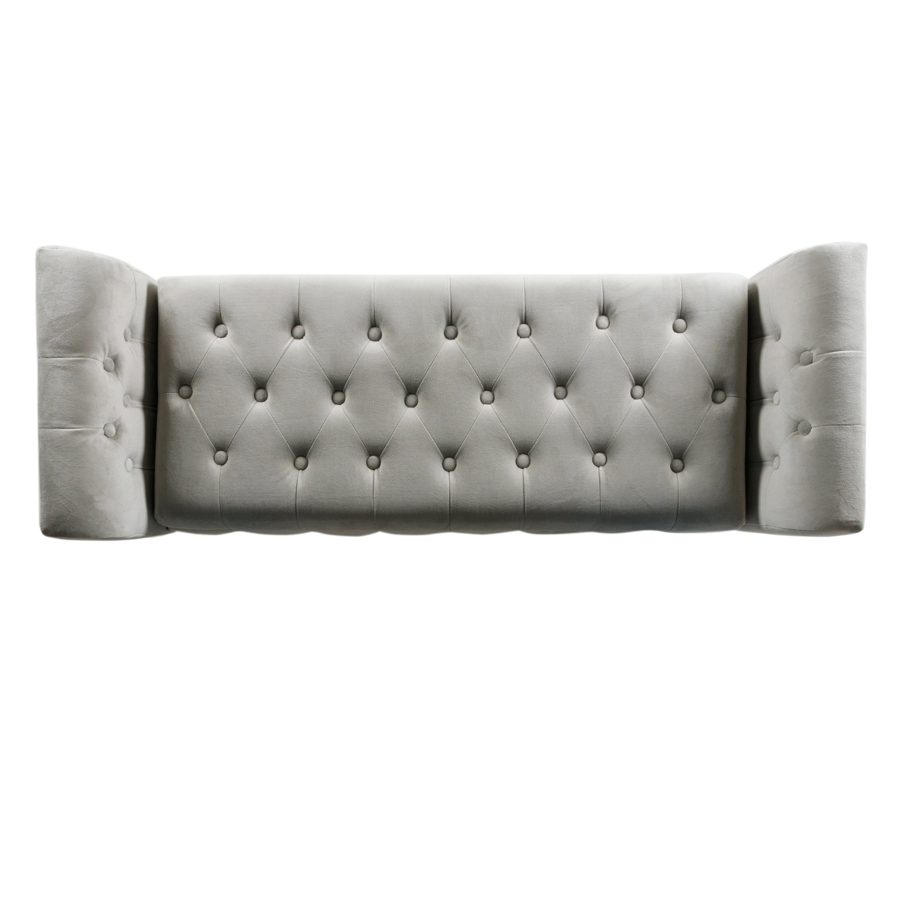 HomePop Velvet Tufted Storage Bench and Settee, Multiple Colors