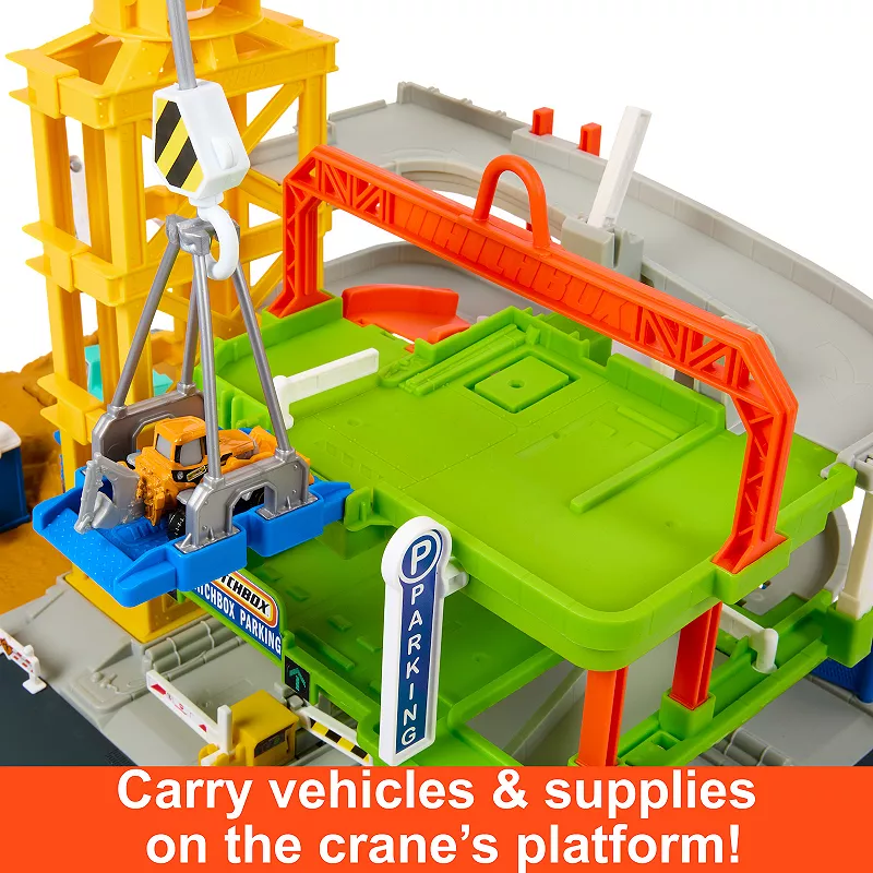 Mattel Matchbox Action Drivers Construction Playset and Construction Vehicle