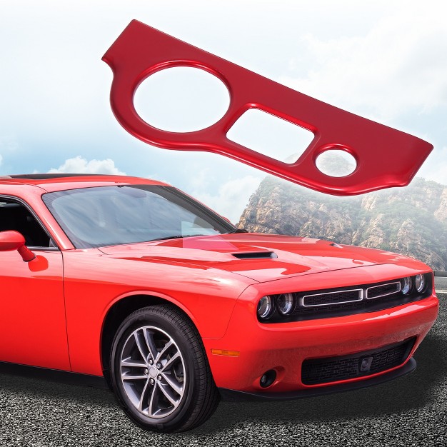 Unique Bargains Center Console Headlight Knob Switch Trim For Dodge Challenger 15 20 Red 1pcs