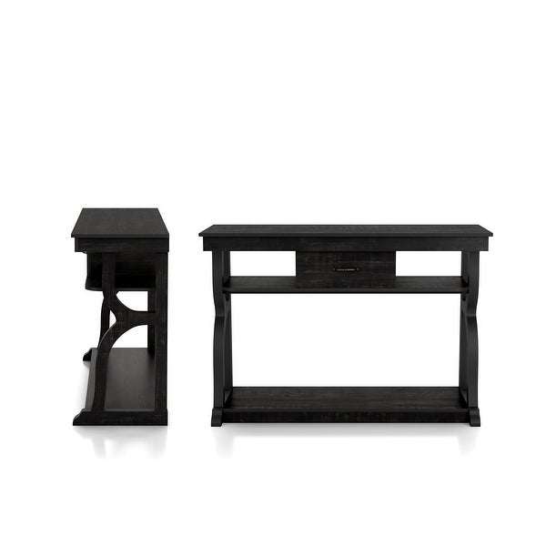 DH BASIC Reclaimed Black Oak 47-inch Storage Console Table by Denhour