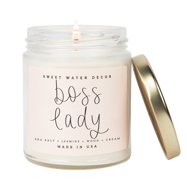 Sweet Water Decor Boss Lady 9oz Clear Jar Soy Candle