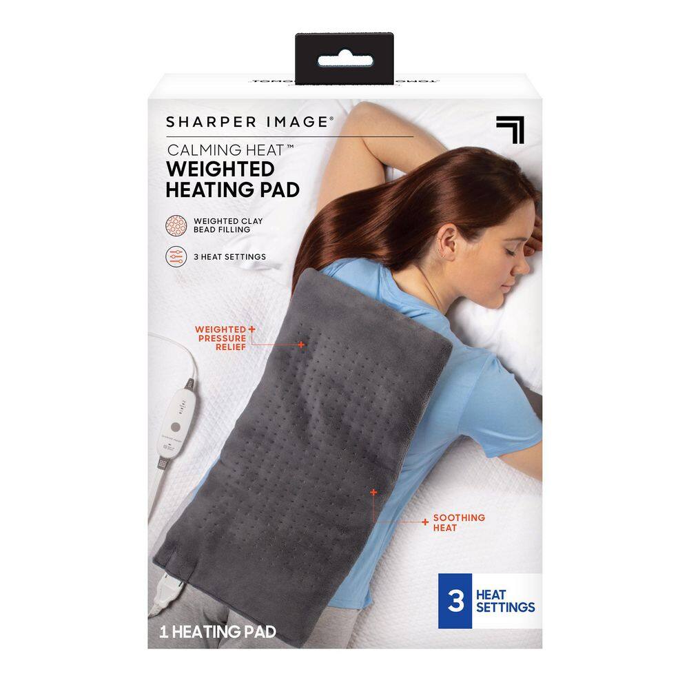 CALMING HEAT 13.78 in. W X 25.59 in. D Weighted Heating Pad in Gray CWT01106