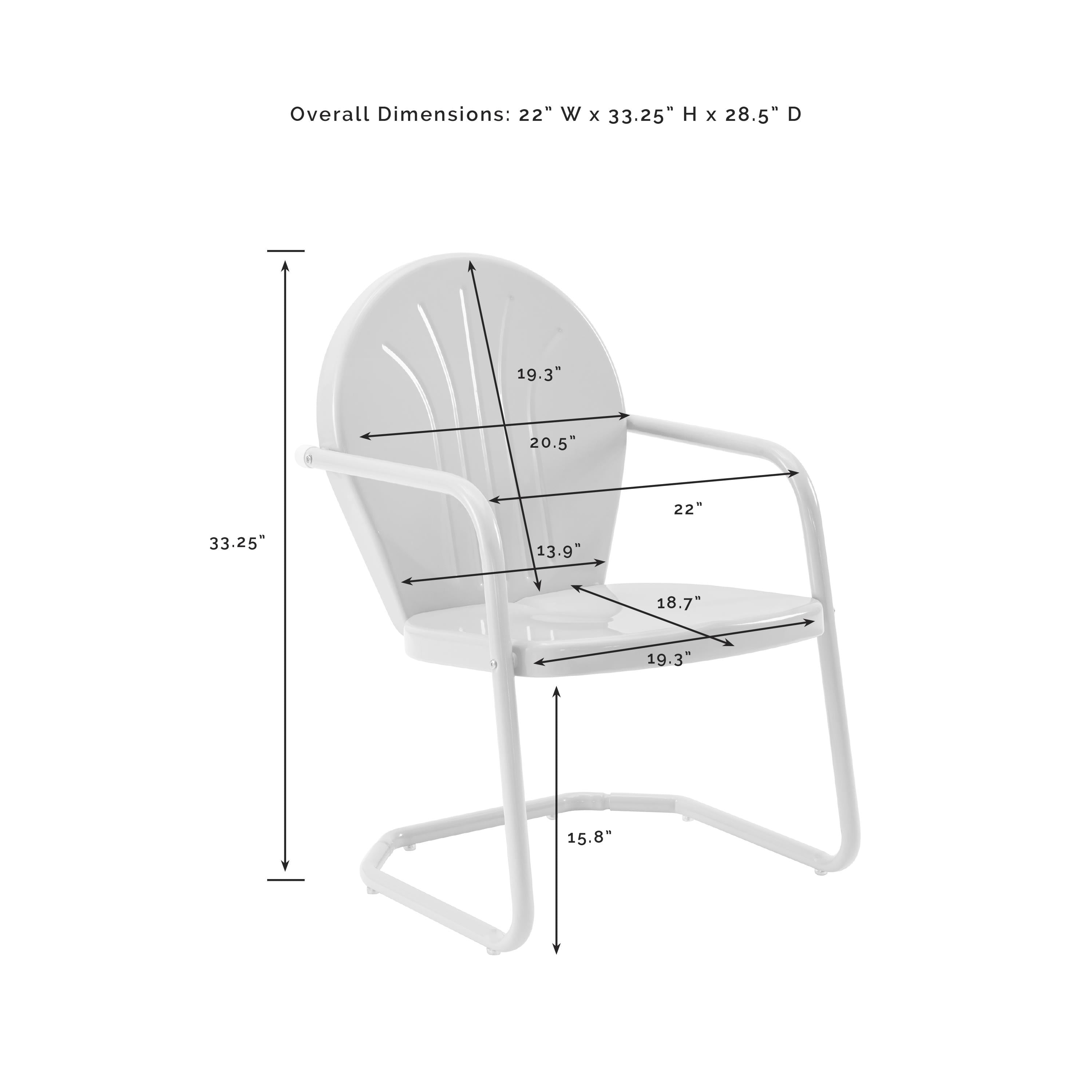 Crosley Furniture Griffith Outdoor Dining Chair - Metal - Has Arms - Key Lime