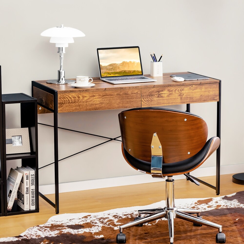 Costway Computer Desk Metal Frame Study Table Home Office Workstation