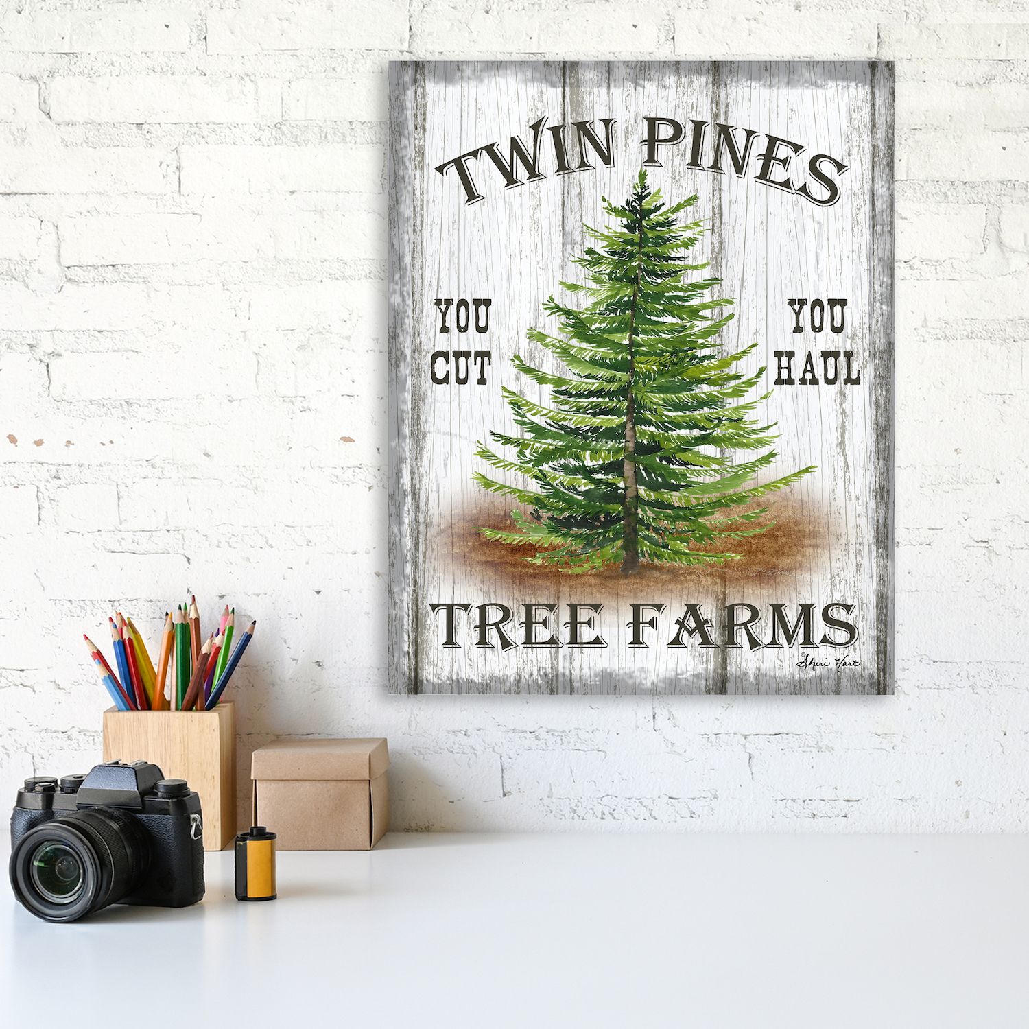 COURTSIDE MARKET Twin Pines Canvas Wall Art