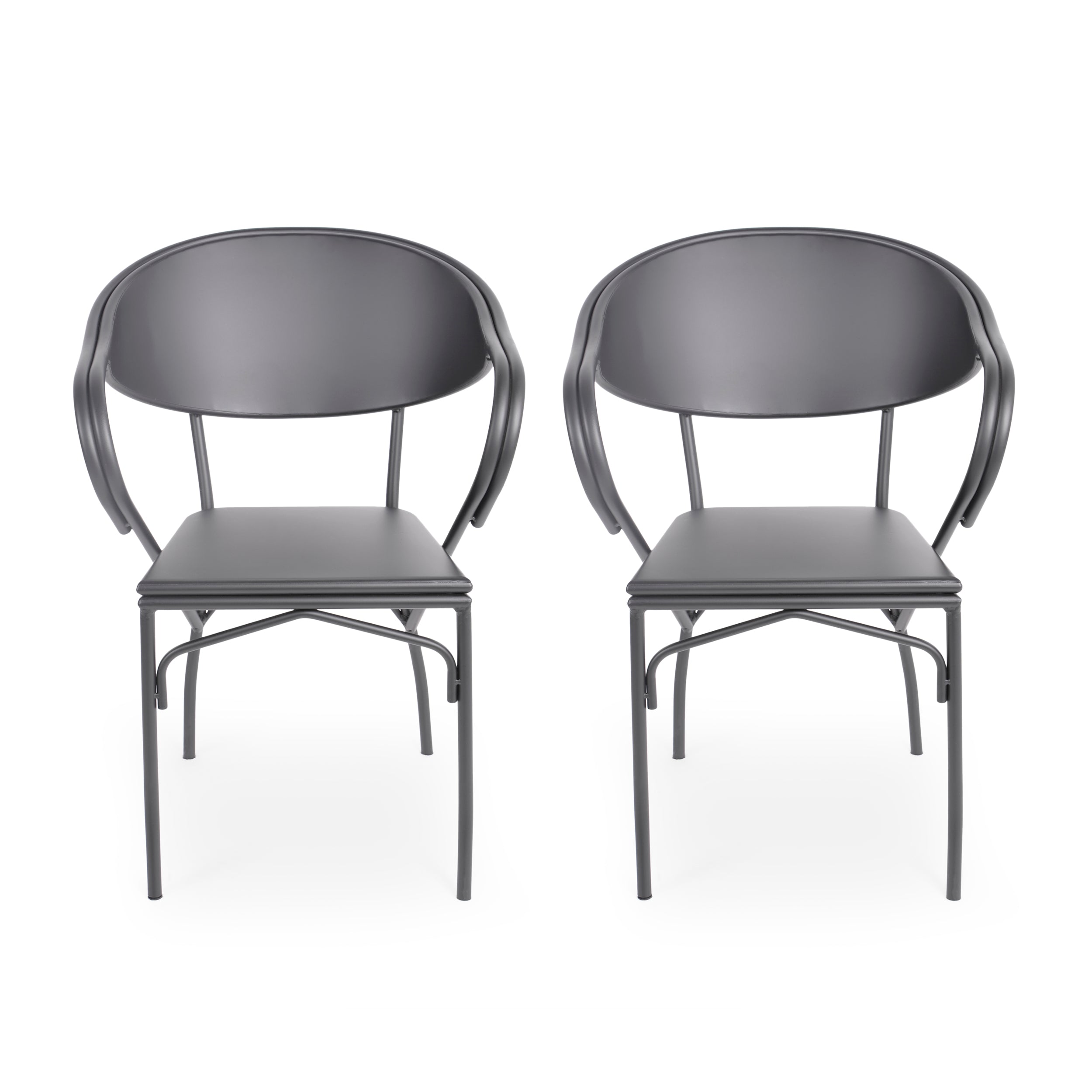 Warren Desert Outdoor Modern Dining Chair (Set of 2)