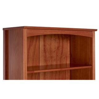 Camaflexi Shaker Style Cherry 48 in. H Solid Wood Bookcase SHK355