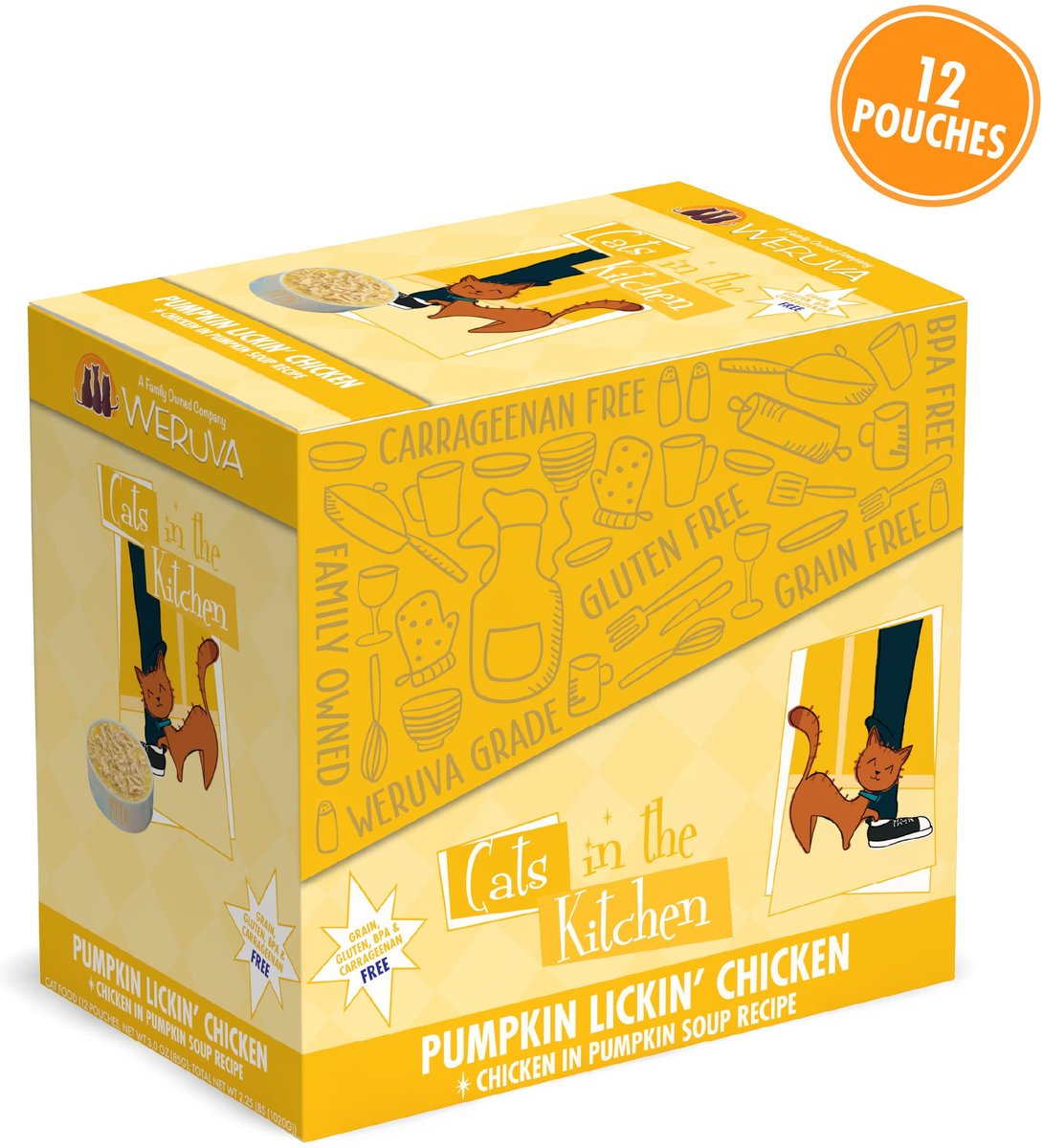 Weruva Cats in the Kitchen Pumpkin Lickin' Chicken in Pumpkin Soup Grain-Free Cat Food Pouches