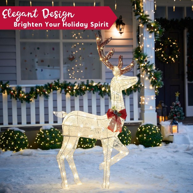 Joiedomi 5 5ft Reindeer Buck Outdoor Yard Light 150 Led Lighted Christmas Outdoor Decorations Deer