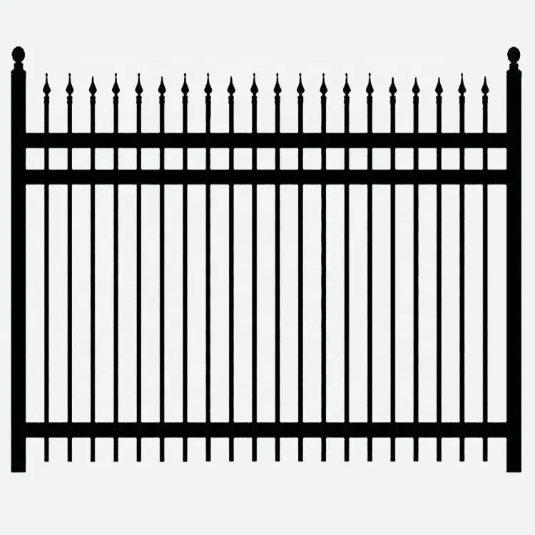 Factory Supply  Powder Coated Outdoor  Metal Fence Panel Aluminum