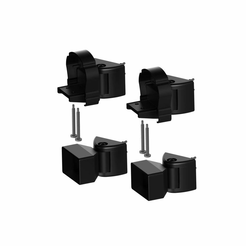 Barrette Outdoor Living VersaRail Cambridge Matte Black Aluminum Top Level Angle Bracket Kit 73045647