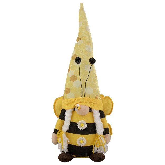 Black And Yellow Springtime Bumblebee Girl Gnome Figure