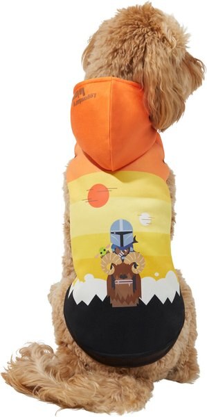 STAR WARS THE MANDALORIAN and GROGU Colorblock Dog and Cat Hoodie