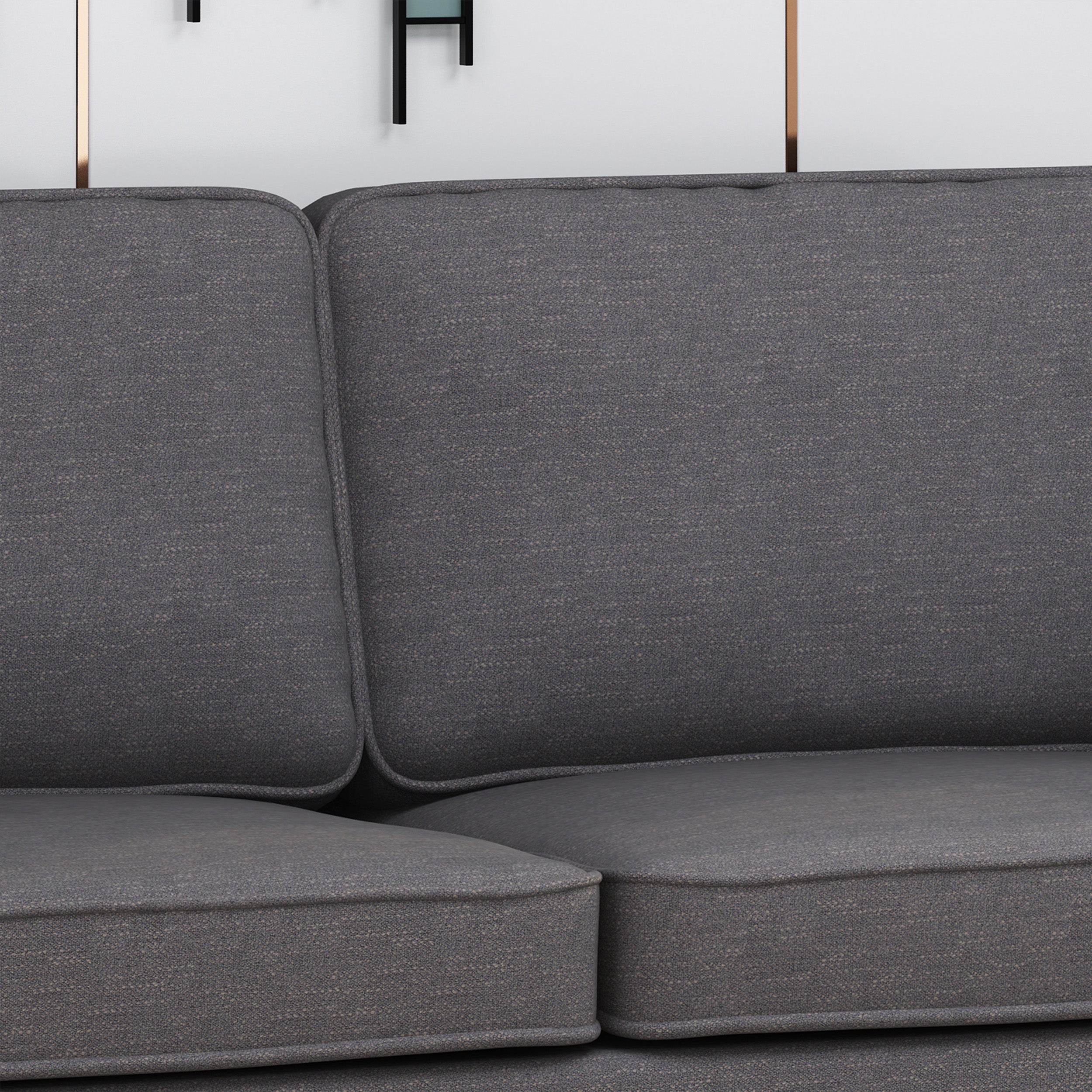 Erick Modern Fabric 3 Seater Sofa