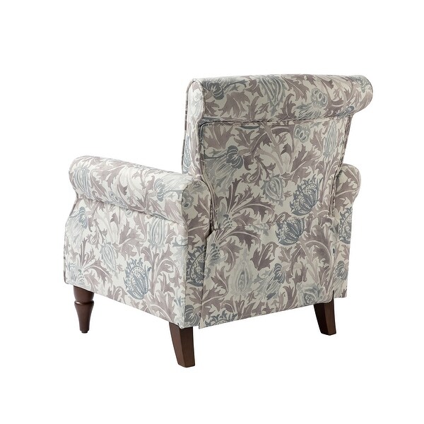 Nyctelius Traditional Nailhead Trim Accent Armchair with Floral Pattern Set of 2 by HULALA HOME