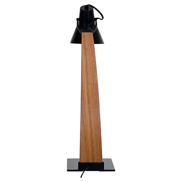 Noah Table Lamp Walnut black Lumisource