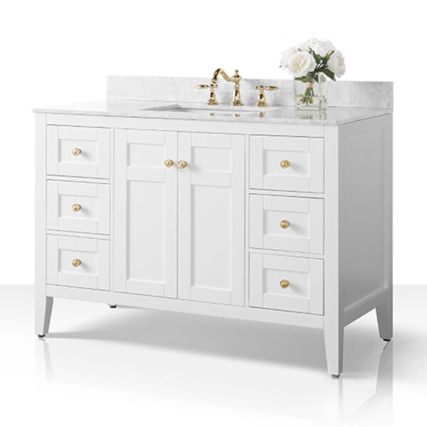 Maili White 48-Inch Vanity Console