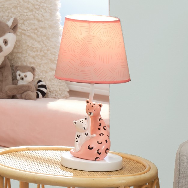 Lambs amp Ivy Enchanted Safari Pink Leopard Lamp With Shade amp Bulb