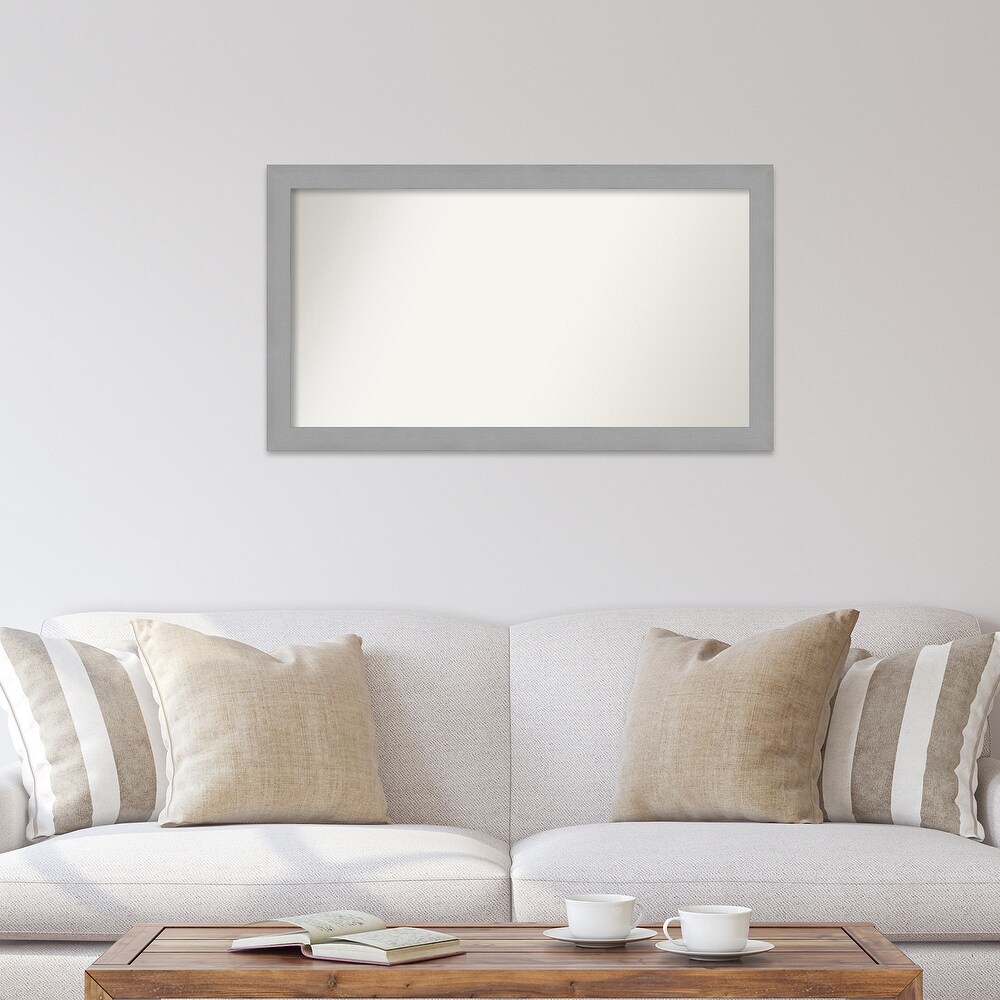 Choose Your Custom Size  23 in short side  Brushed Nickel Framed Bathroom Vanity Wall Mirror
