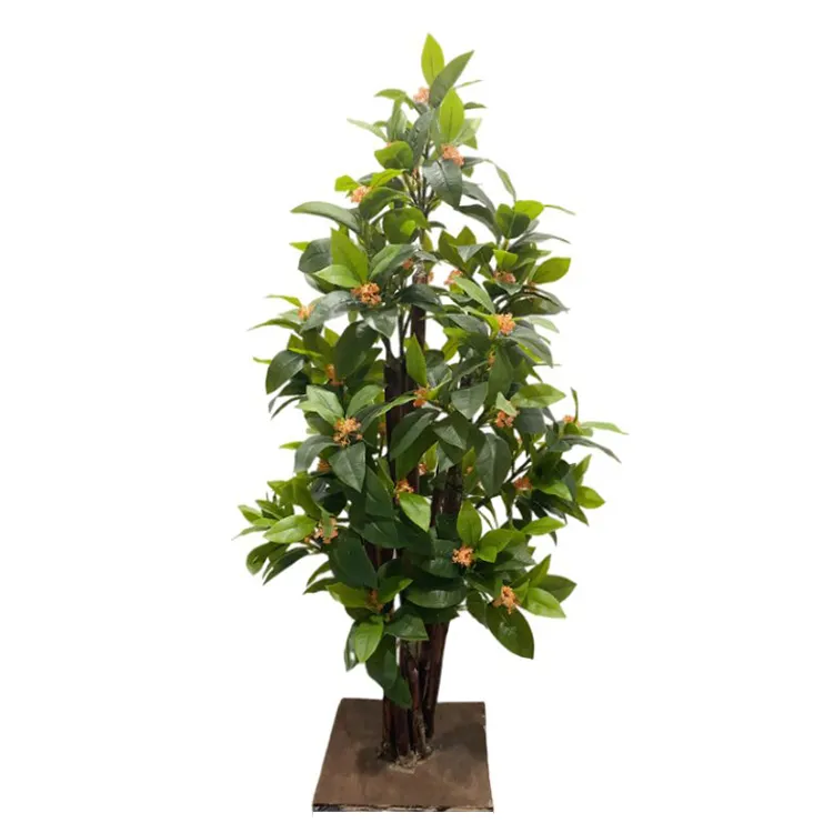 Home Office Decoration Landscaping Bonsai Sweet Simulation Osmanthus Flower Leaf Fragrans Office Decoration Crafts Flores