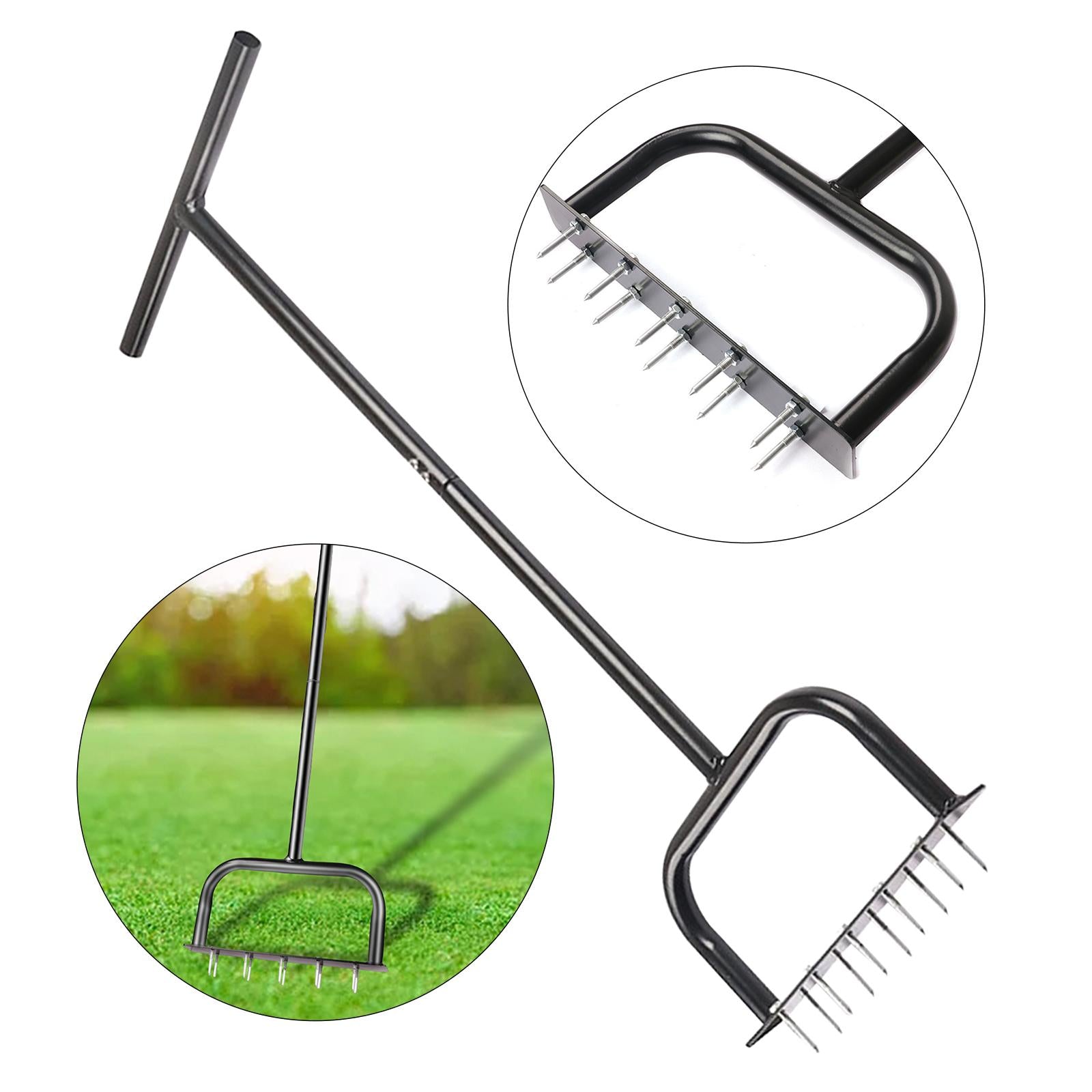 Lawn Aerator Runoff W/ Wrench Grass Dethatching Puller Lawn Carbon Steel for