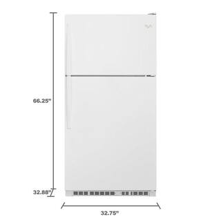 Whirlpool 20 cu. ft. Top Freezer Refrigerator in White WRT311FZDW