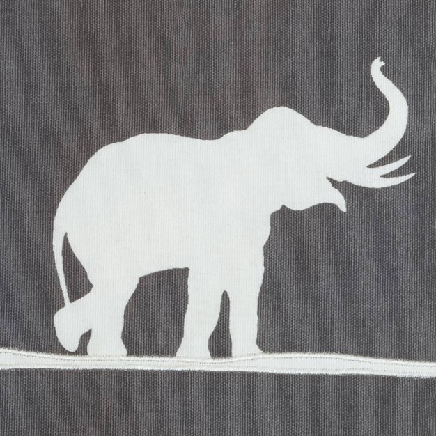 Charcoal white Marching Elephants Throw Pillow 20 quot x20 quot Shopsentral