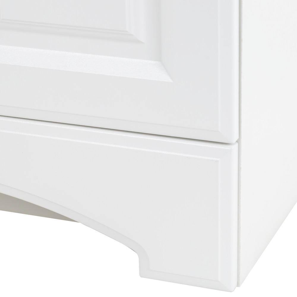 Glacier Bay 30.5 in. W x 19 in. D x 35 in. H Freestanding Bath Vanity in White with White Cultured Marble Top GB30P2-WH