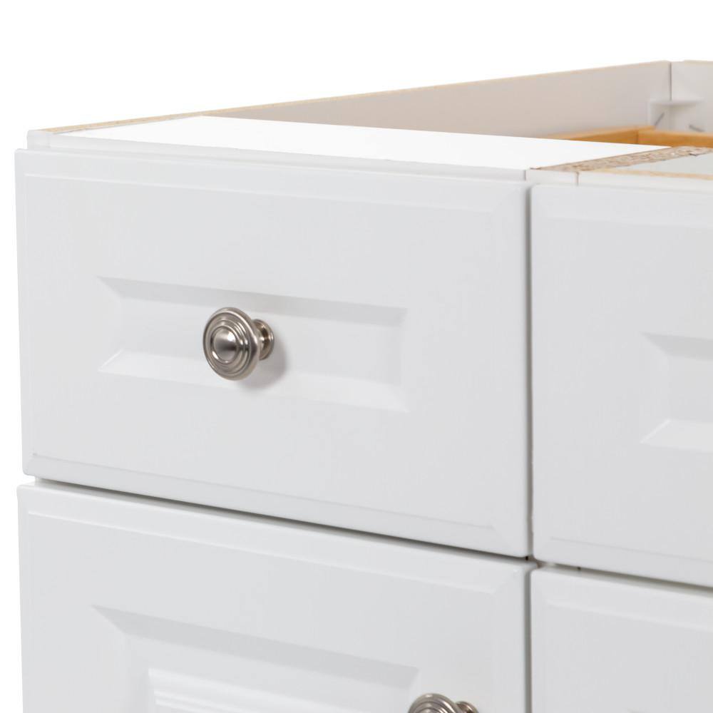 Glacier Bay Glensford 48.0 in. W x 21.6 in. D x 34.2 in. H Bath Vanity Cabinet without Top in White GF4821-WH