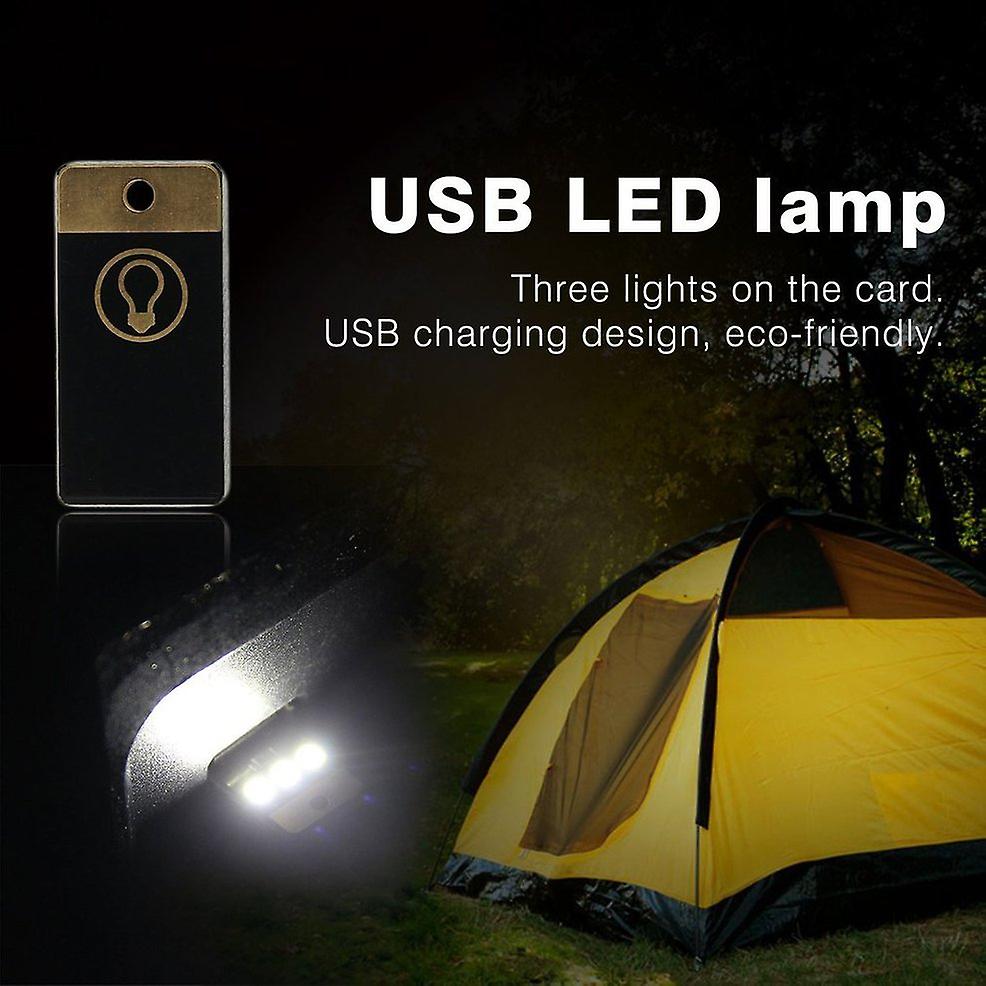 Mini Usb Power Led Light Pocket Card Lamp Portable Night Camp