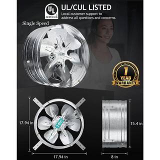 iLIVING 14 in. Single Speed Gable Mount Attic Ventilator Fan with Adjustable Thermostat 3.10 Amp ILG8G14-12T