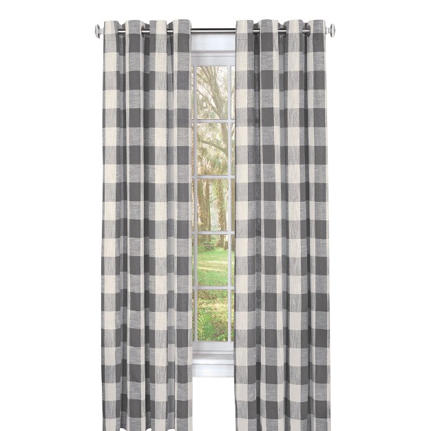 Collections Etc Checked Curtain Panel