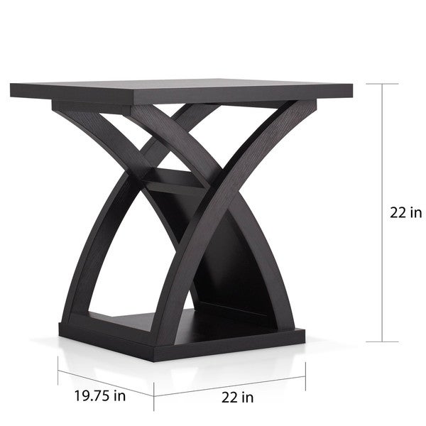 Furniture of America Hali Modern 22-inch Bottom Shelf Side Table