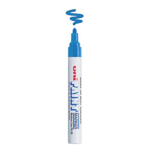 uni Paint Permanent Marker， Medium Bullet Tip， Blue (63603)